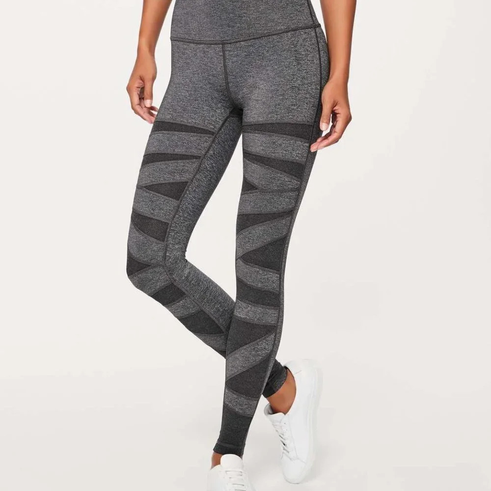 Lululemon Wunder Under Pant Hi Rise Yoga Heathered Leggings